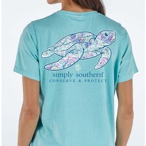 NWT Simply Southern Sea Turtle Graphic Tracker Tee